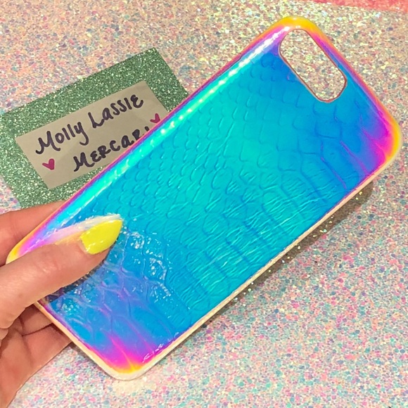 💗 HOLOGRAPHIC IRIDESCENT IPHONE PLUS CASE 💕 - Picture 3 of 8